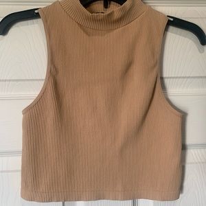 Nude zara basic halter top